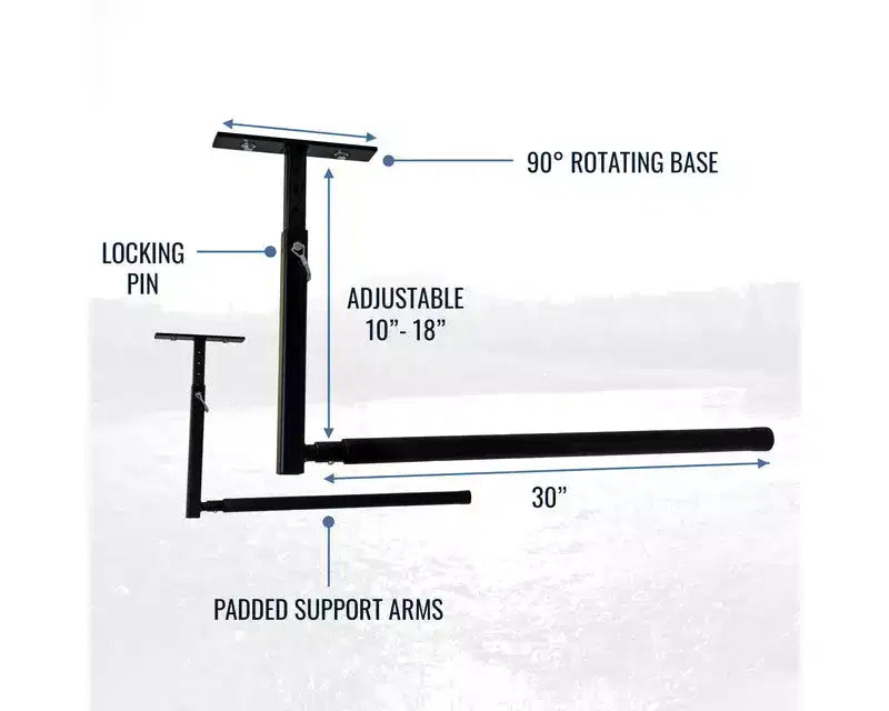 Porte-kayak réglable pour plafond – Simple, supporte jusqu'à 34 kg