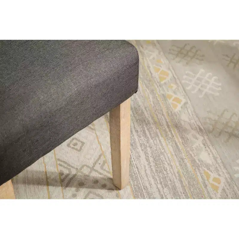 Chaise de salle à manger Parsons capitonnée en bois massif, anthracite, lot de 2