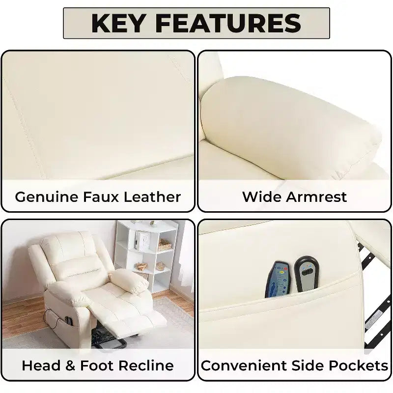 Fauteuil inclinable releveur électrique clouté
