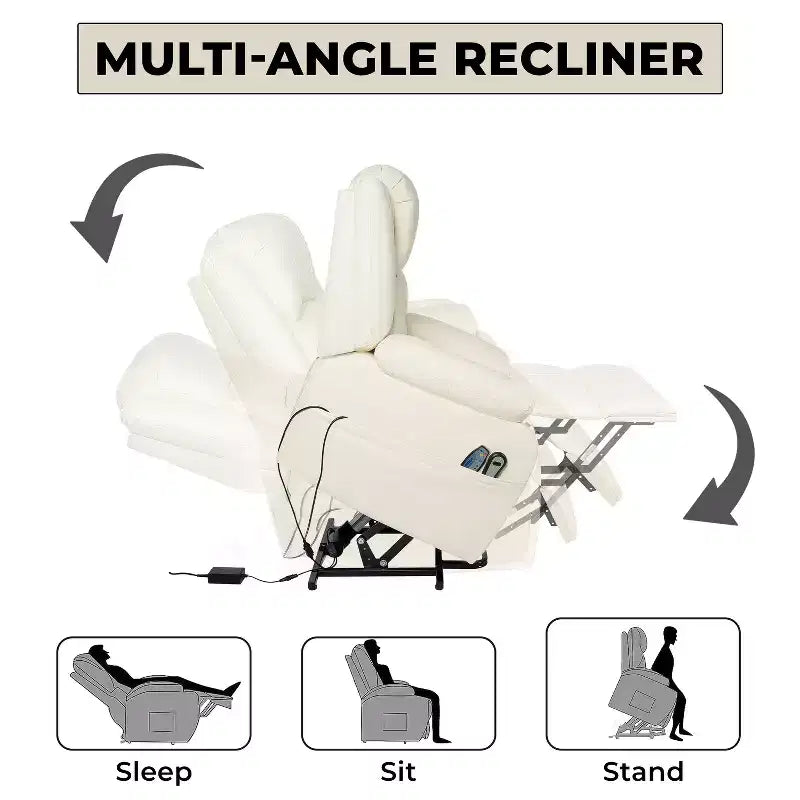 Fauteuil inclinable releveur électrique clouté