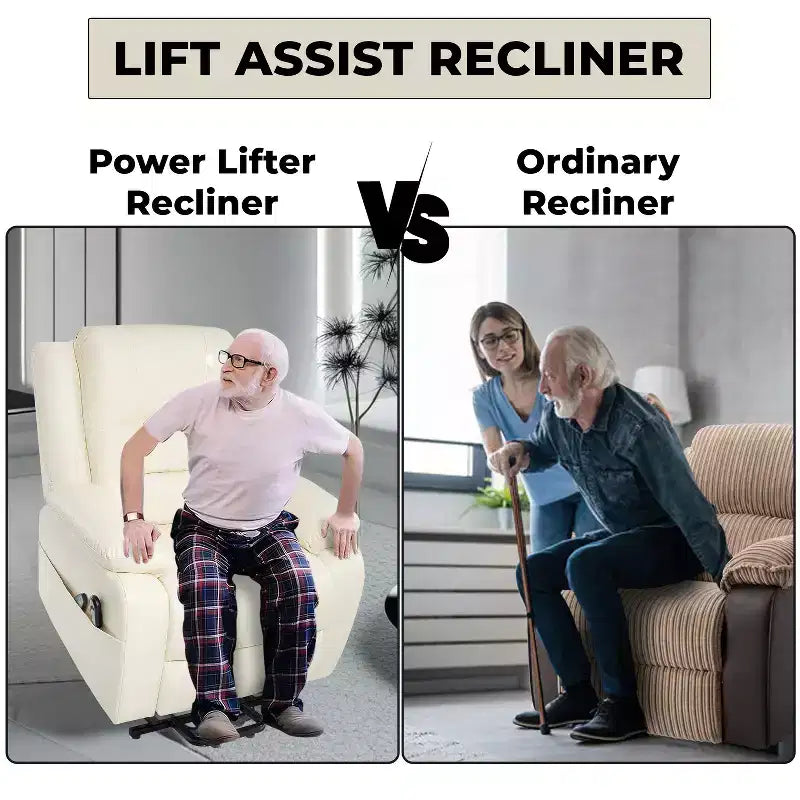 Fauteuil inclinable releveur électrique clouté