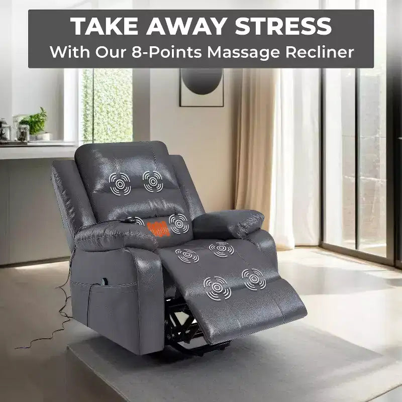 Fauteuil inclinable releveur électrique clouté