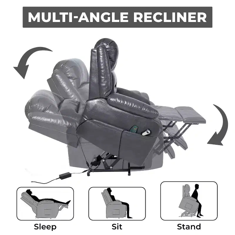 Fauteuil inclinable releveur électrique clouté