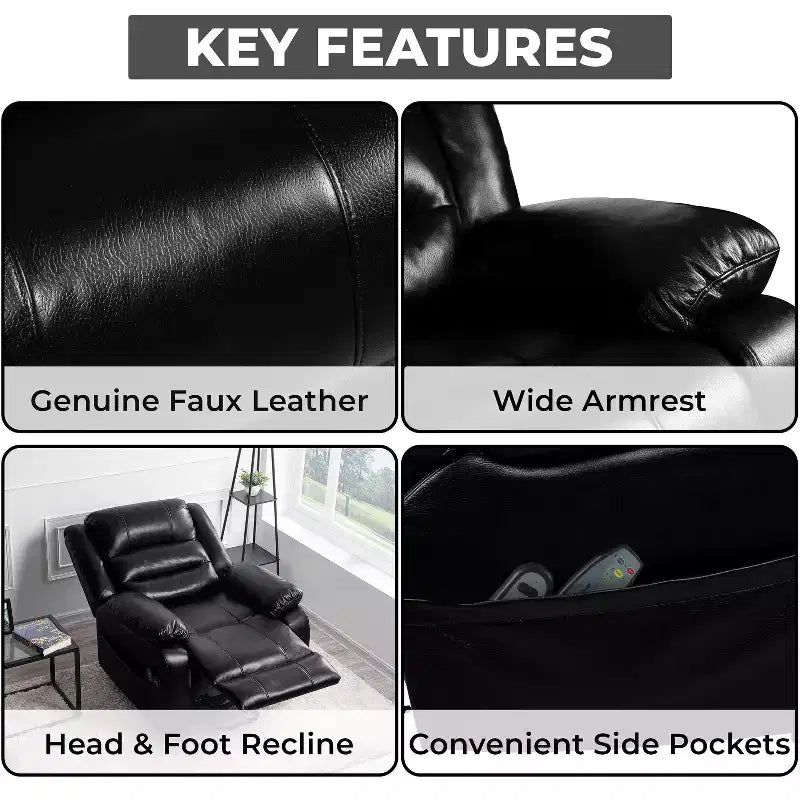 Fauteuil inclinable releveur électrique clouté