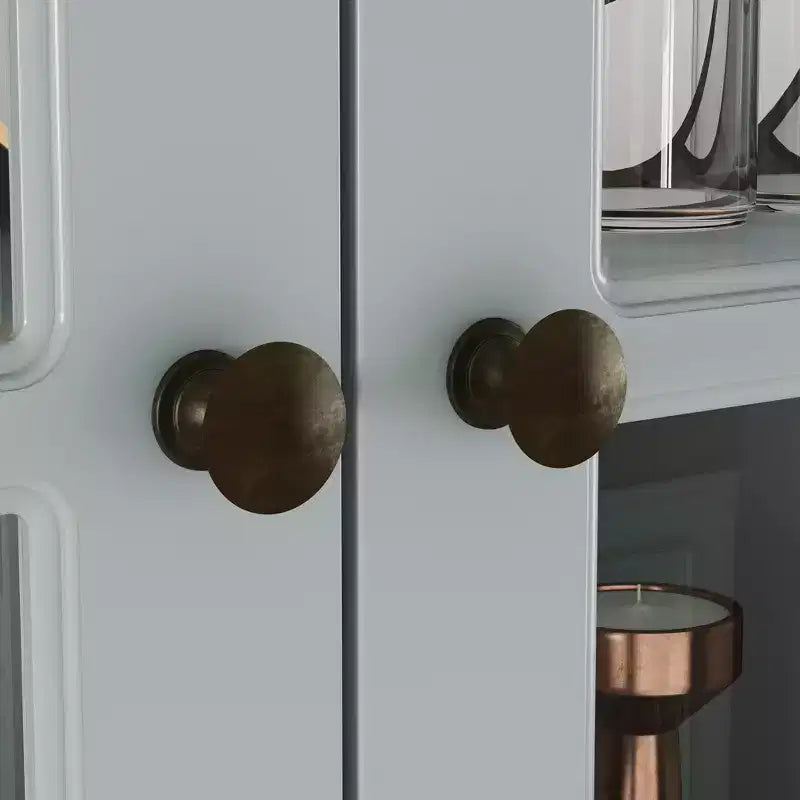 Vitrine bibliothèque avec porte vitrée et tiroirs de 80 cm de large