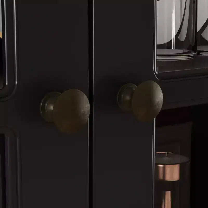 Vitrine bibliothèque avec porte vitrée et tiroirs de 80 cm de large