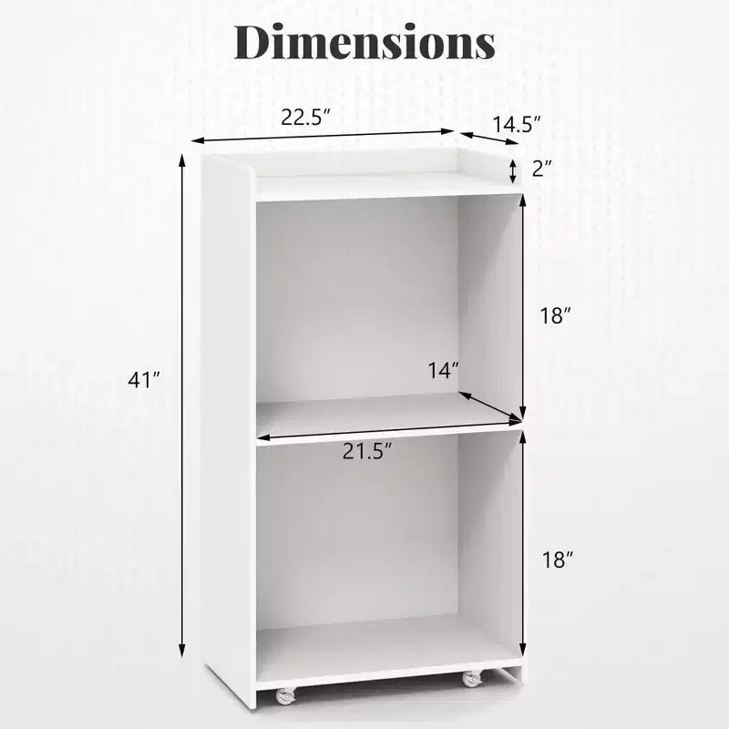 Pupitre de présentation de 104 cm avec 2 étagères de rangement, un support pour ordinateur portable et 4 roulettes pivotantes