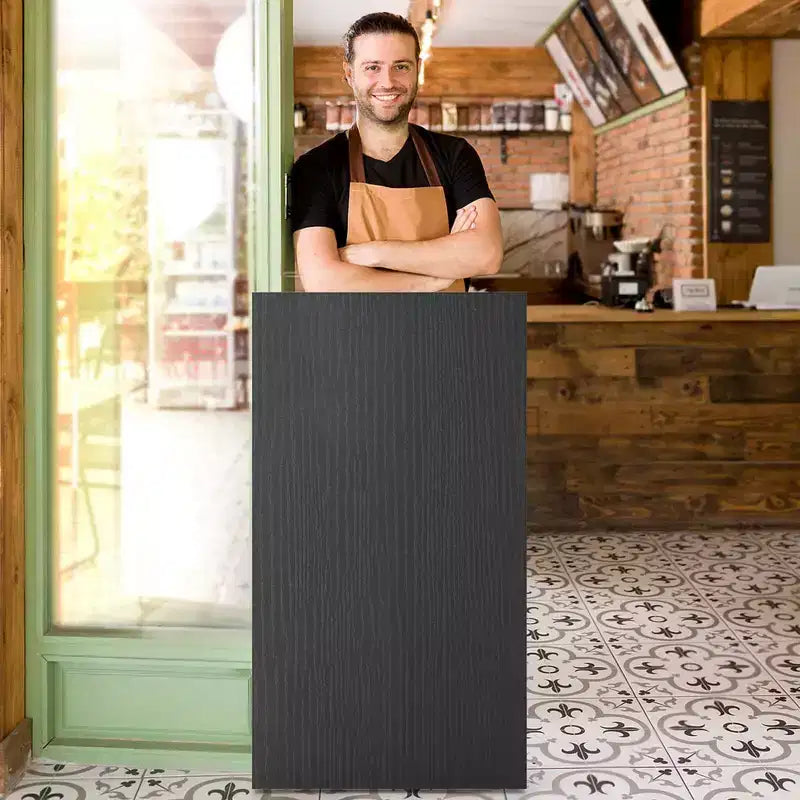 Pupitre de présentation de 104 cm avec 2 étagères de rangement, un support pour ordinateur portable et 4 roulettes pivotantes