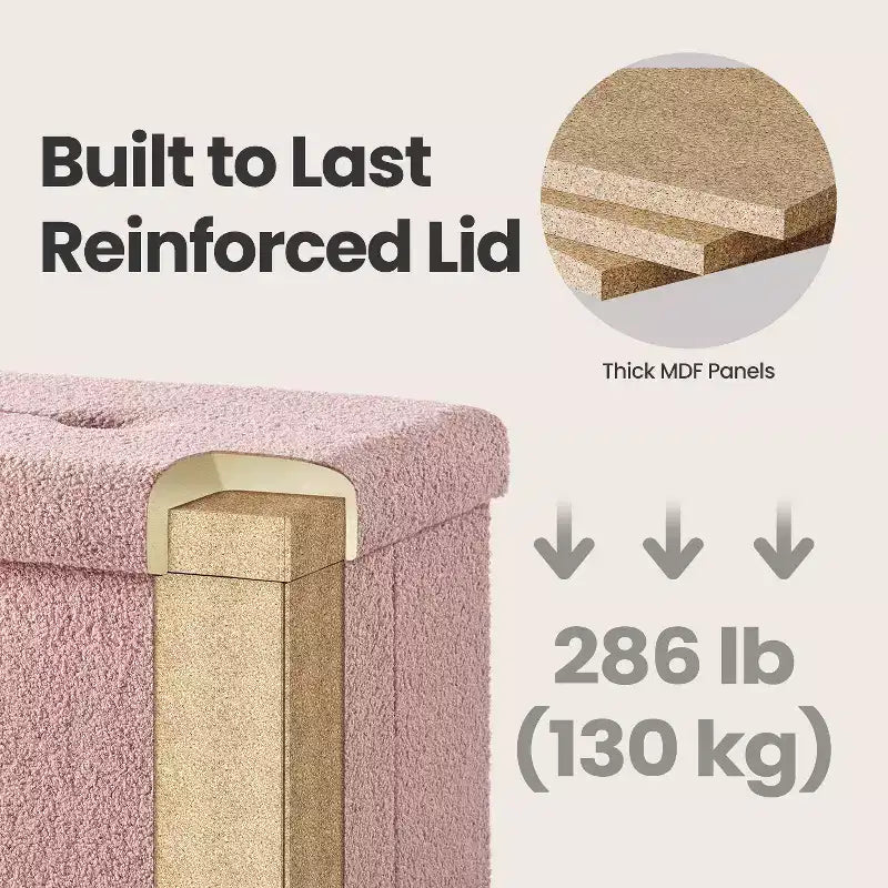 Petit pouf de rangement pliant avec espace de rangement dissimulé