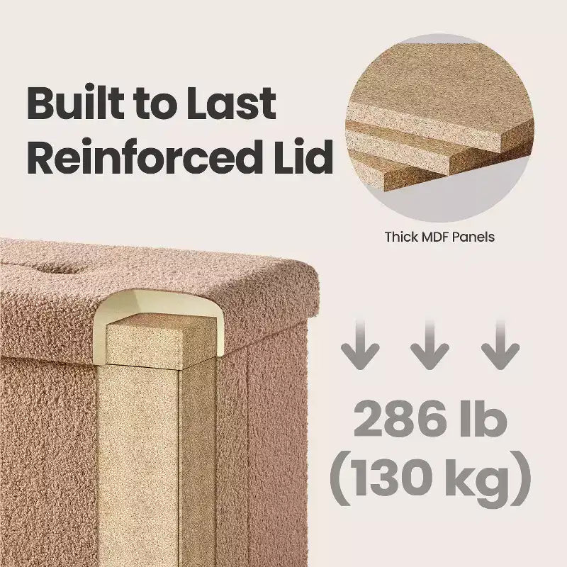 Petit pouf de rangement pliant avec espace de rangement dissimulé