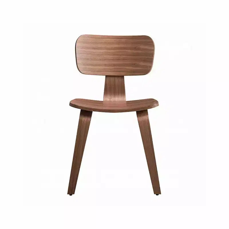 Lot de 2 chaises de salle à manger sans accoudoirs en noyer