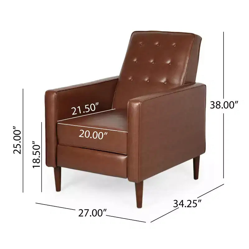 Lot de 2 fauteuils inclinables capitonnés du milieu du siècle