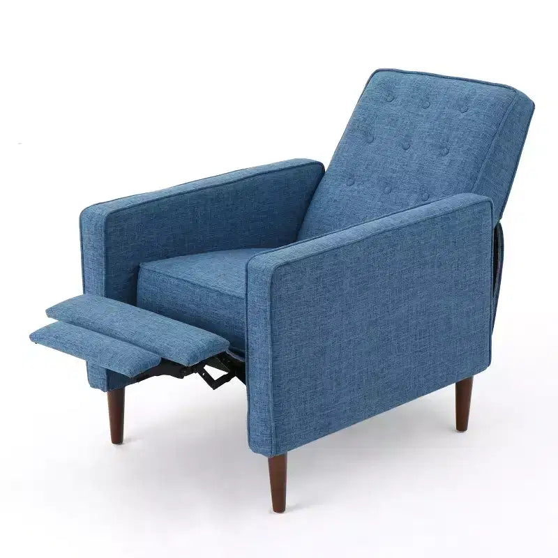 Lot de 2 fauteuils inclinables capitonnés du milieu du siècle
