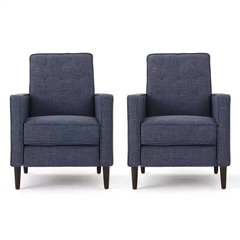 Lot de 2 fauteuils inclinables capitonnés du milieu du siècle