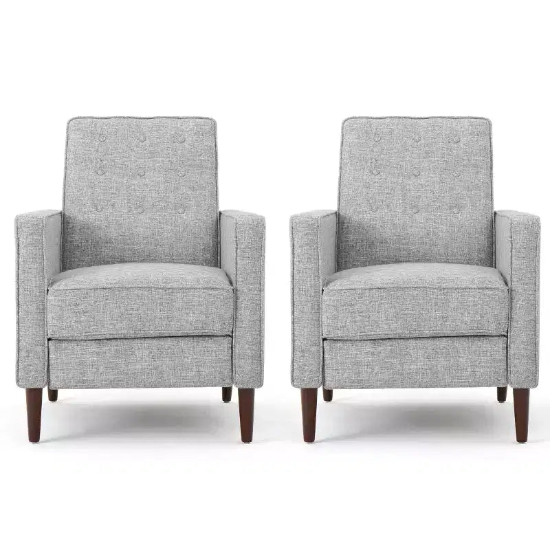 Lot de 2 fauteuils inclinables capitonnés du milieu du siècle