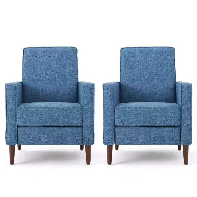 Lot de 2 fauteuils inclinables capitonnés du milieu du siècle
