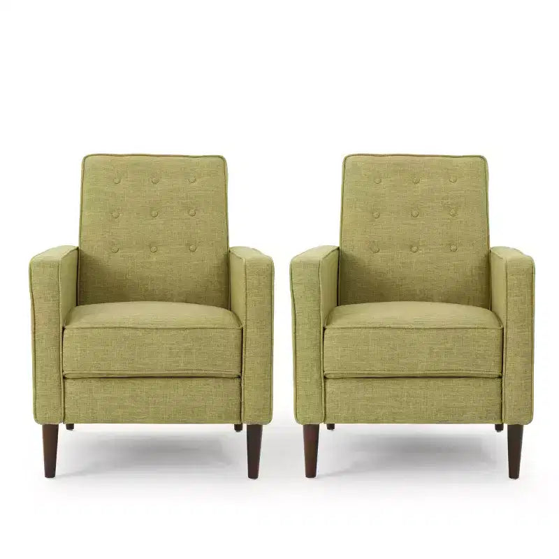 Lot de 2 fauteuils inclinables capitonnés du milieu du siècle
