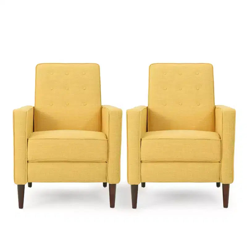 Lot de 2 fauteuils inclinables capitonnés du milieu du siècle