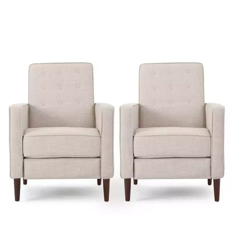 Lot de 2 fauteuils inclinables capitonnés du milieu du siècle