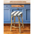 Tabouret de bar rond sans dossier en rotin, hauteur comptoir, 61 cm