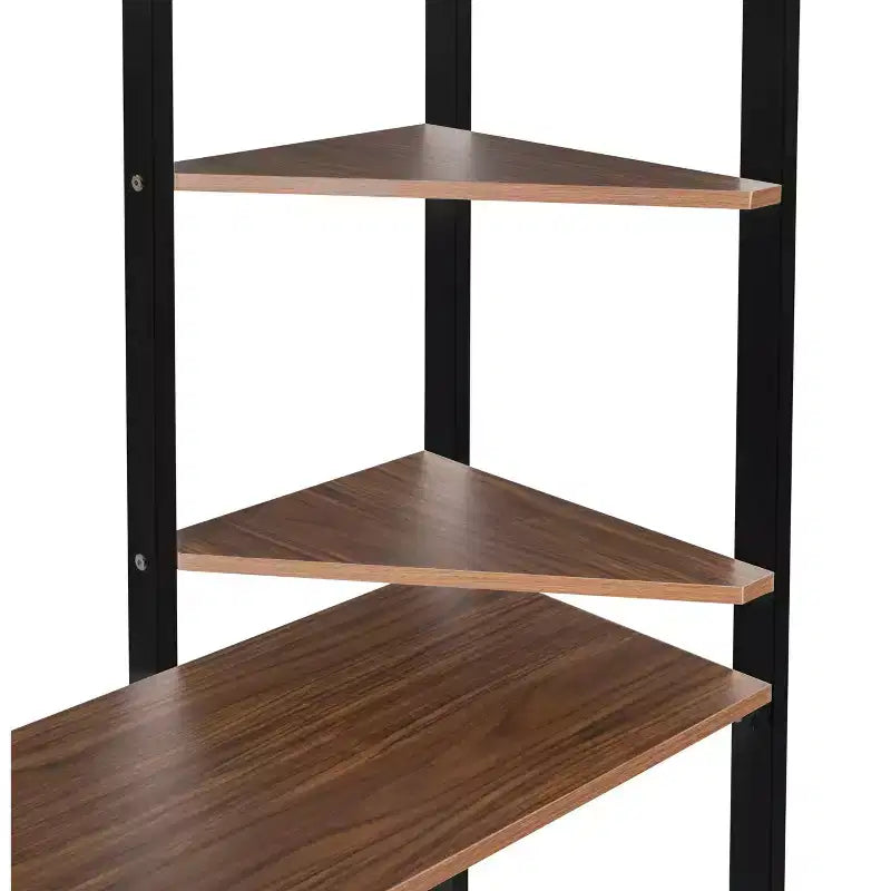 Lit mezzanine double en métal avec bureau, étagère et échelle intégrés