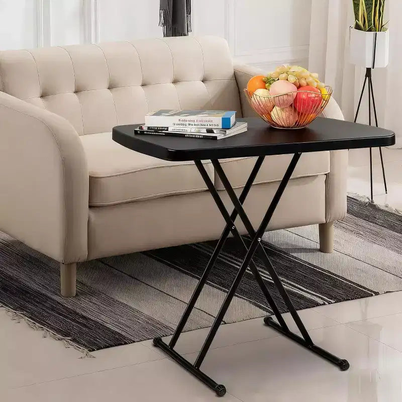 Petite Table Pliante à Hauteur Réglable - Noire