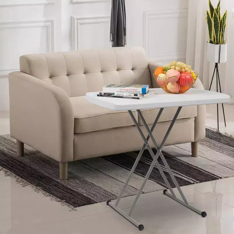 Petite Table Pliante à Hauteur Réglable - Noire