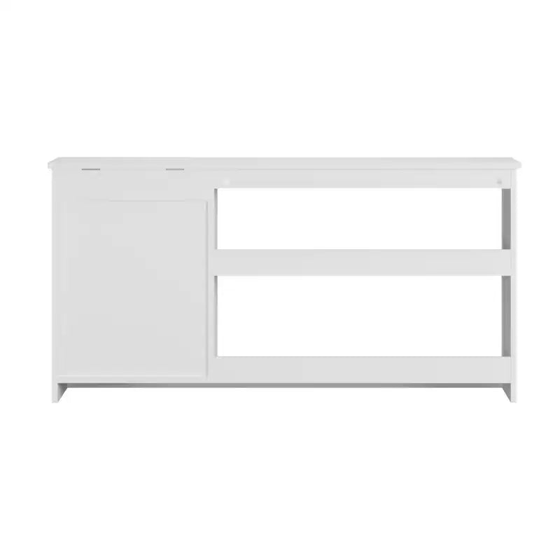 Étagère à Livres et Meuble de Rangement pour Jouets 3-en-1 pour Enfants avec Tableau Noir, Doubles Étagères Ouvertes - Blanc