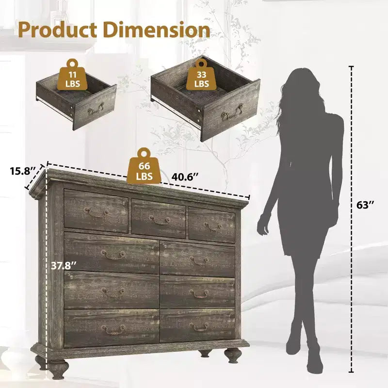 Commode en bois avec poignées et piètement en métal sculpté
