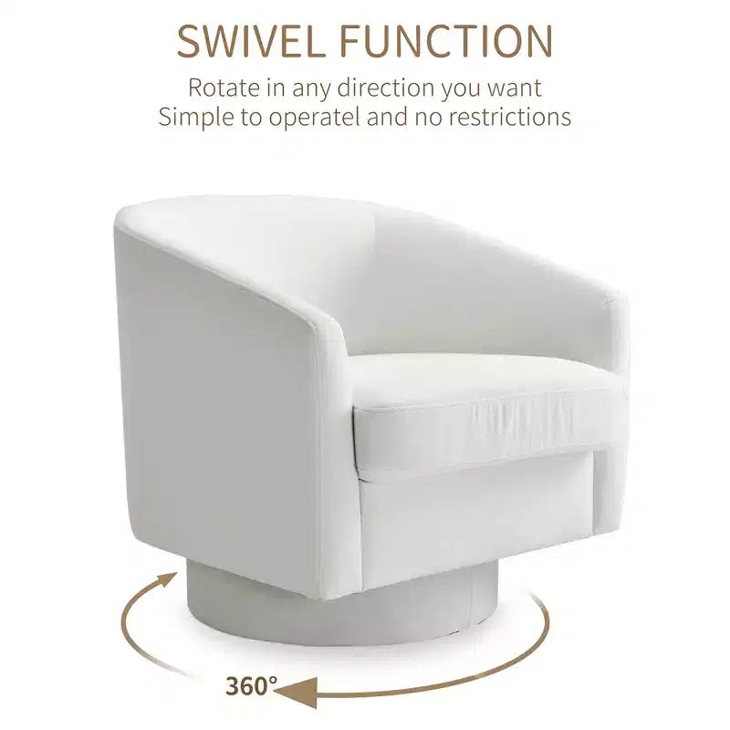 Fauteuil pivotant avec base rotative à 360 degrés – Disponible en lot de 1 ou 2