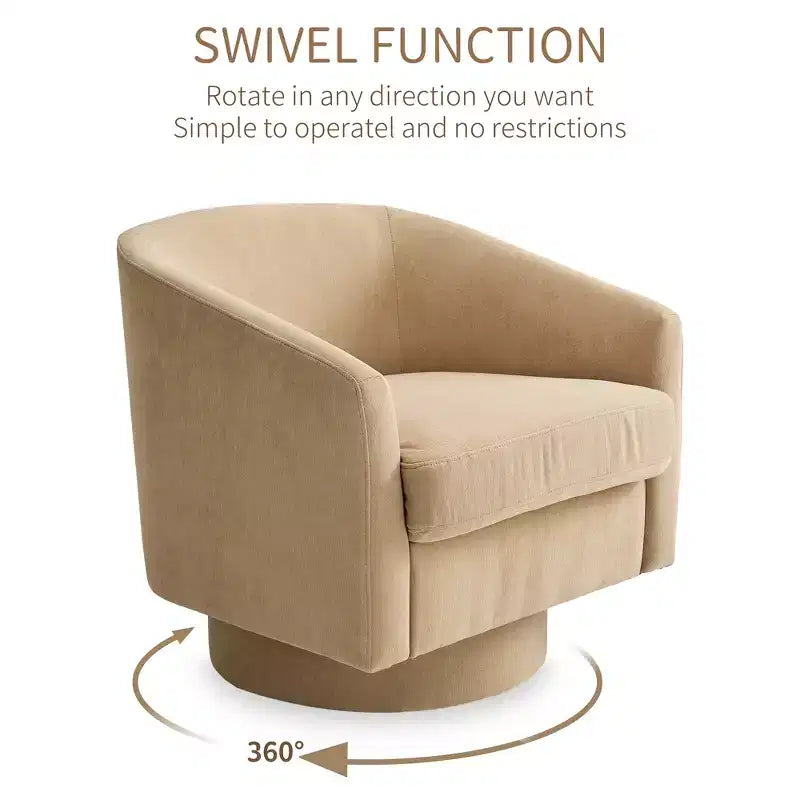 Fauteuil pivotant avec base rotative à 360 degrés – Disponible en lot de 1 ou 2