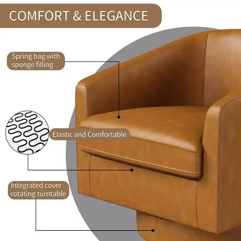Fauteuil pivotant avec base rotative à 360 degrés – Disponible en lot de 1 ou 2