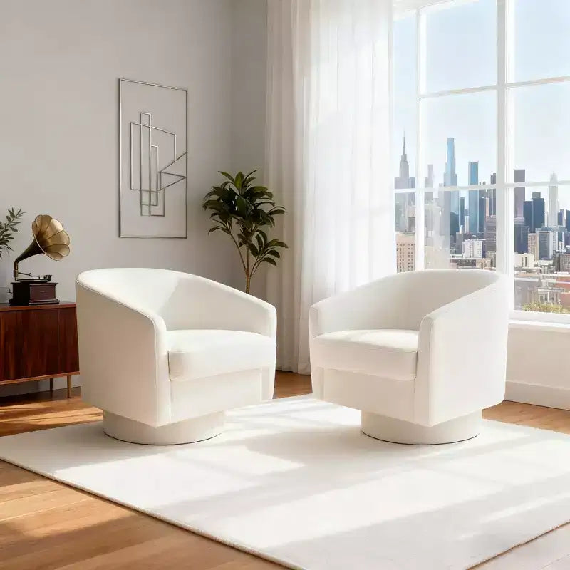 Fauteuil pivotant avec base rotative à 360 degrés – Disponible en lot de 1 ou 2