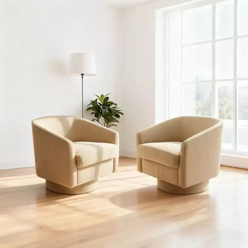 Fauteuil pivotant avec base rotative à 360 degrés – Disponible en lot de 1 ou 2