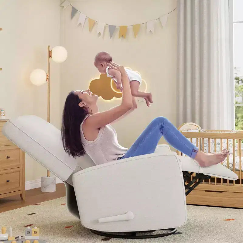 Fauteuil inclinable, pivotant à 360°, avec poches latérales