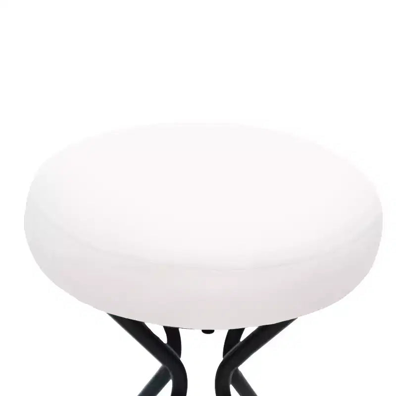Lot de 2 tabourets de bar sans dossier, hauteur comptoir avec siège rond rembourré en velours, style bohème pour îlot de cuisine.