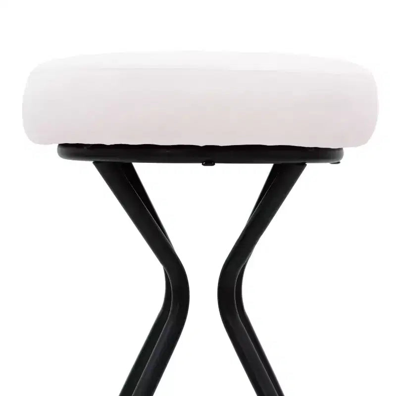 Lot de 2 tabourets de bar sans dossier, hauteur comptoir avec siège rond rembourré en velours, style bohème pour îlot de cuisine.