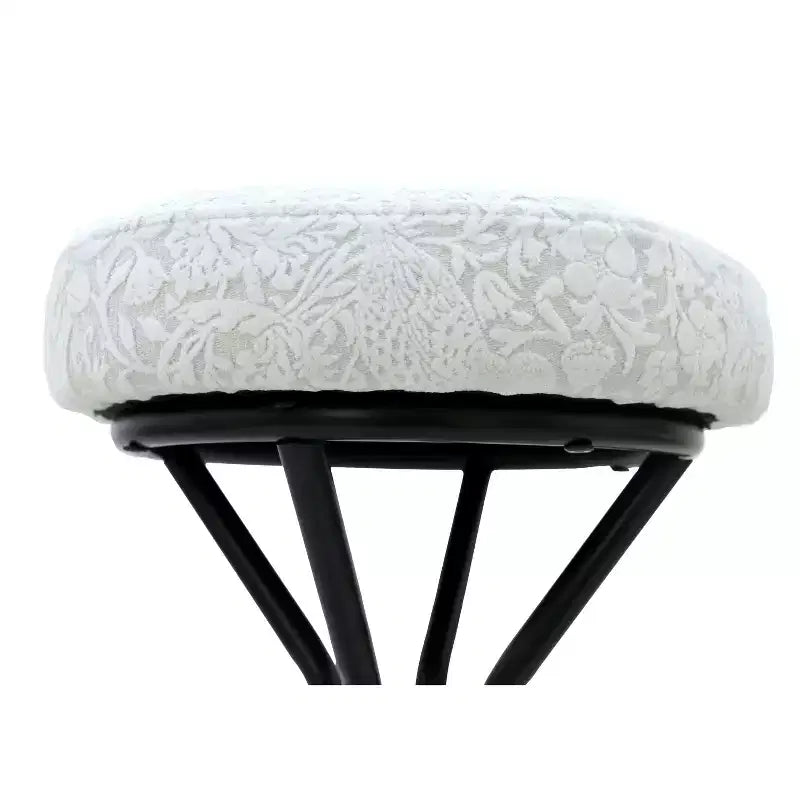Lot de 2 tabourets de bar sans dossier, hauteur comptoir avec siège rond rembourré en velours, style bohème pour îlot de cuisine.