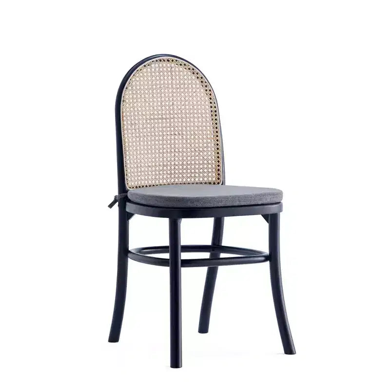 Lot de 2 chaises de salle à manger avec coussins gris