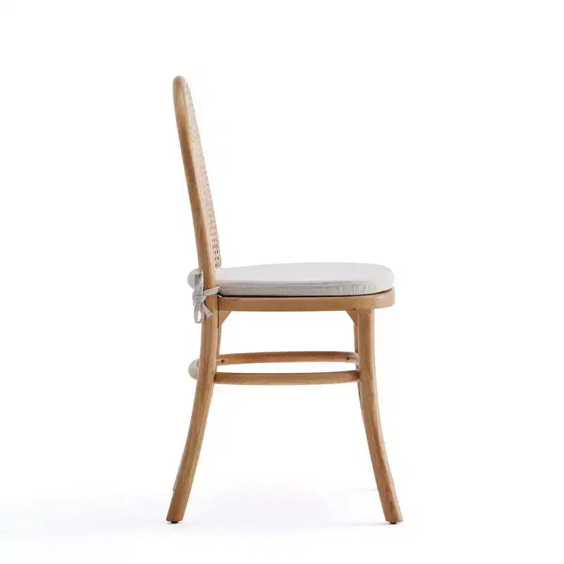 Lot de 2 chaises de salle à manger avec coussins gris