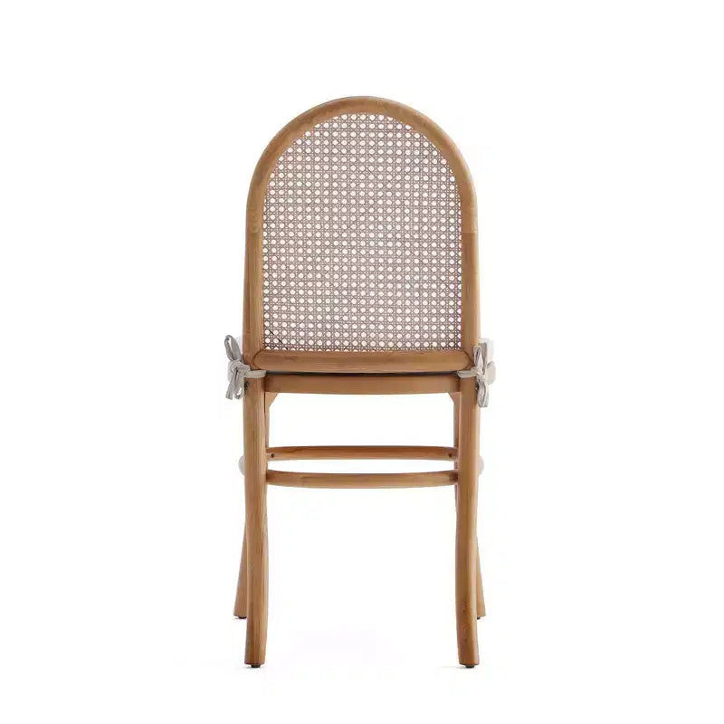 Lot de 2 chaises de salle à manger avec coussins gris
