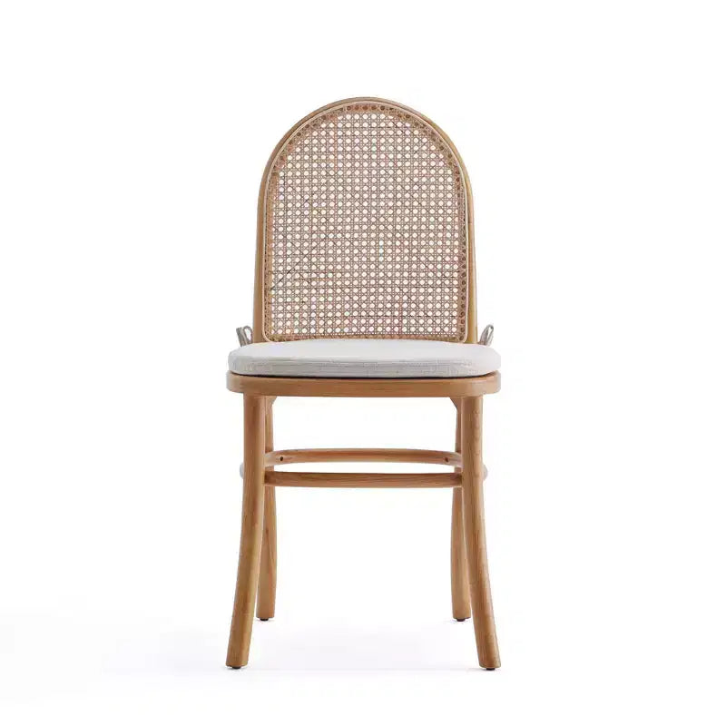 Lot de 2 chaises de salle à manger avec coussins gris