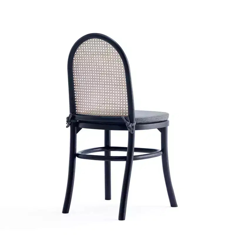 Lot de 2 chaises de salle à manger avec coussins gris
