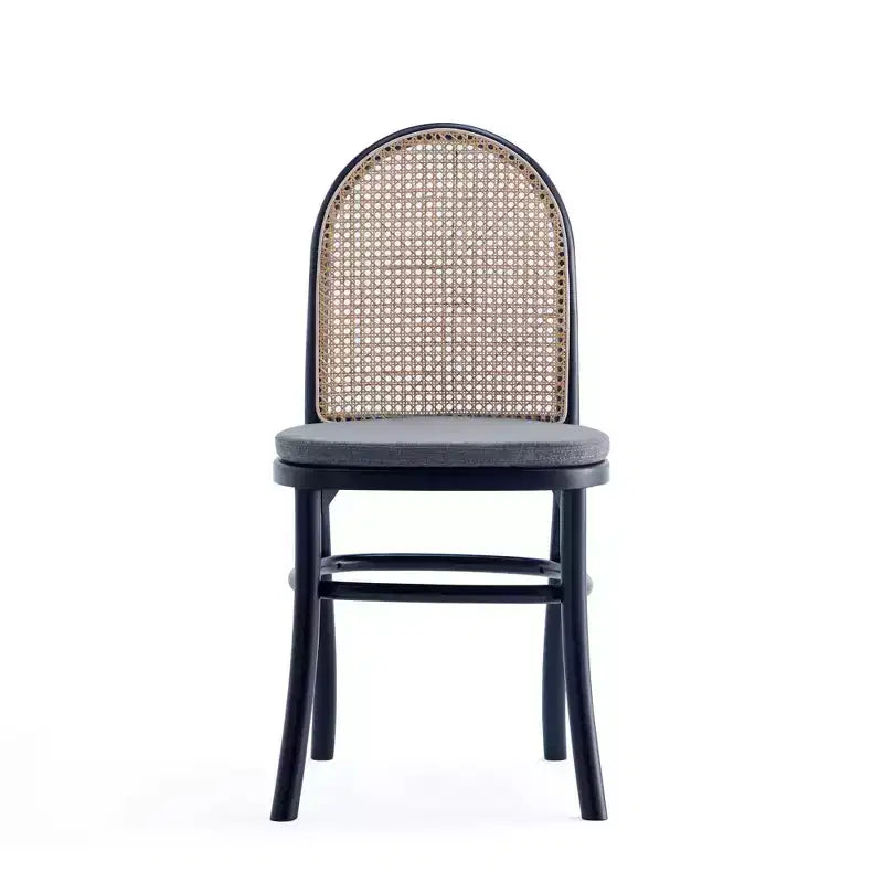 Lot de 2 chaises de salle à manger avec coussins gris