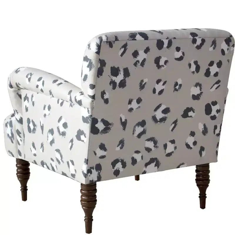 Fauteuil d'appoint rembourré avec accoudoirs - Tissu à motifs