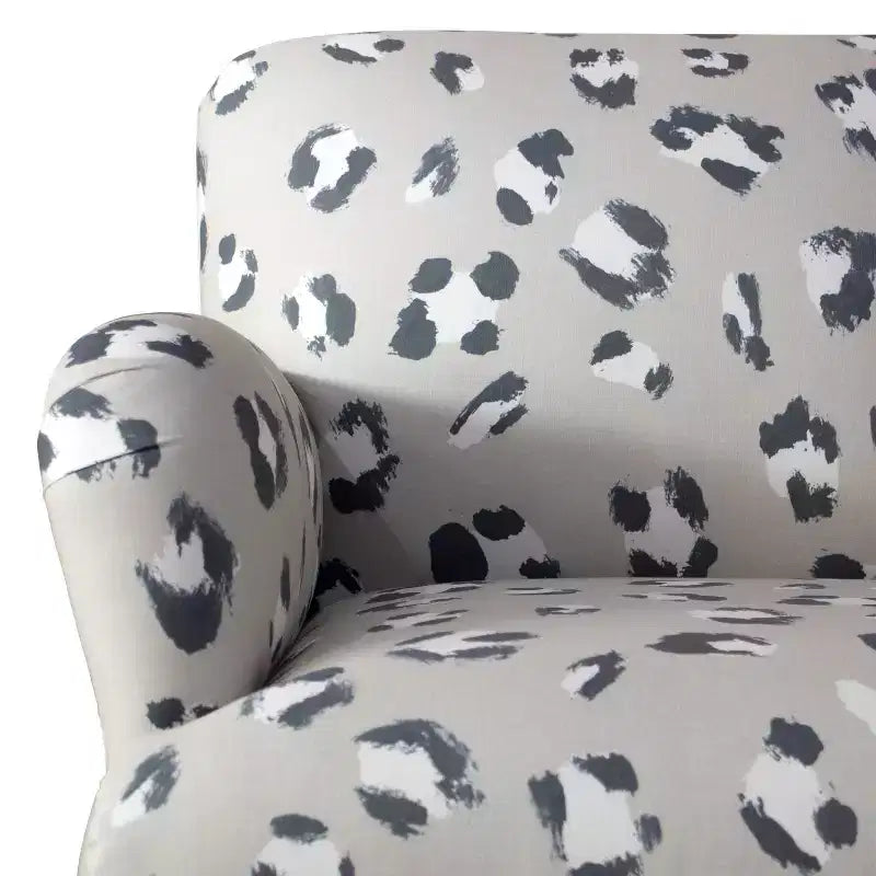 Fauteuil d'appoint rembourré avec accoudoirs - Tissu à motifs