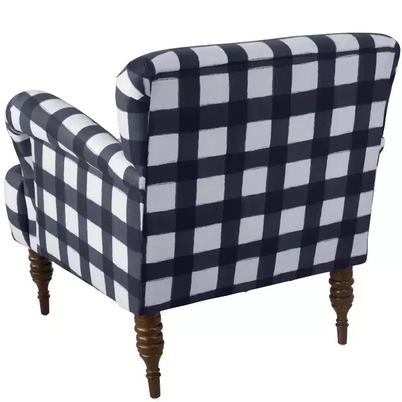 Fauteuil d'appoint rembourré avec accoudoirs - Tissu à motifs