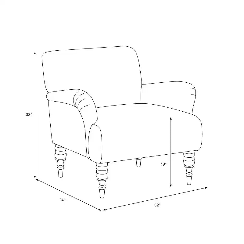 Fauteuil d'appoint rembourré avec accoudoirs - Tissu à motifs