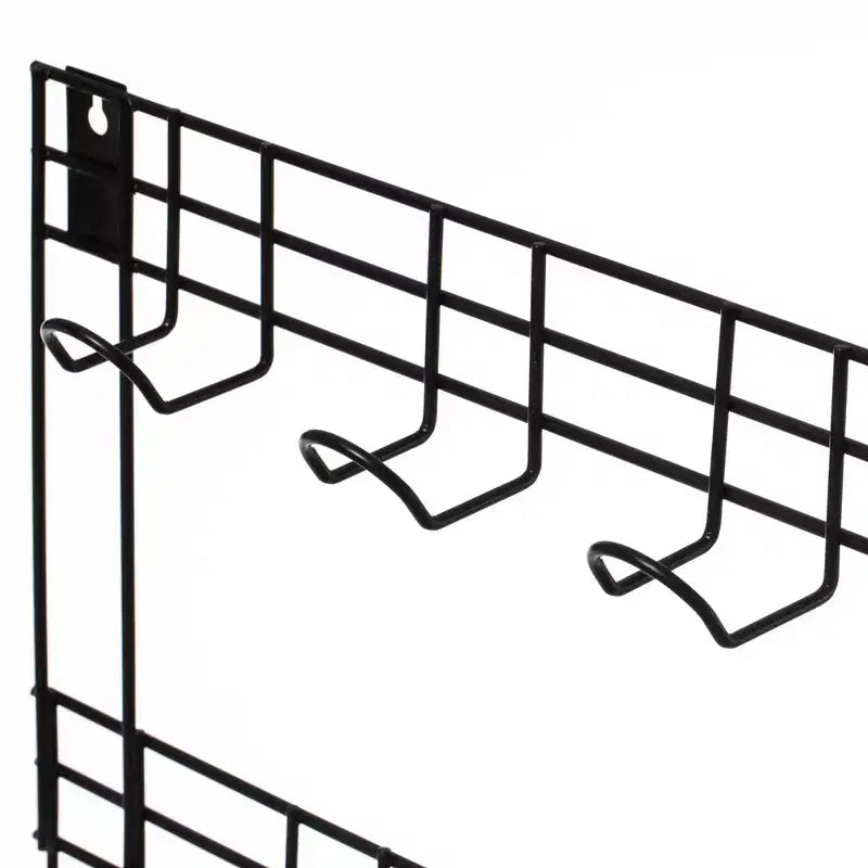 Support mural de rangement pour outils de jardin avec crochets, noir